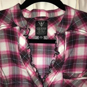 Guess Buttonup 3/4 Sleeve Sz M